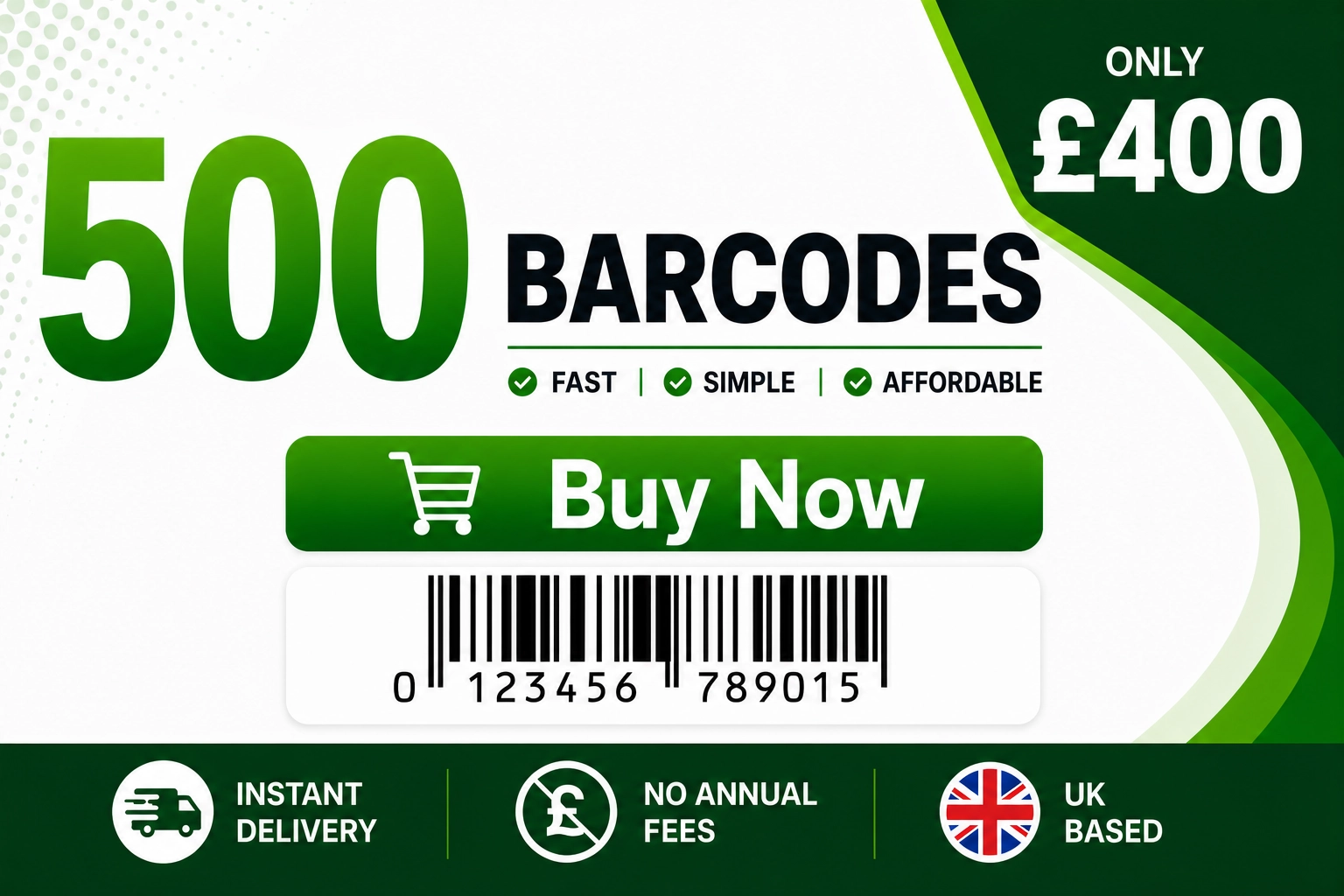 500 Barcodes in the UK