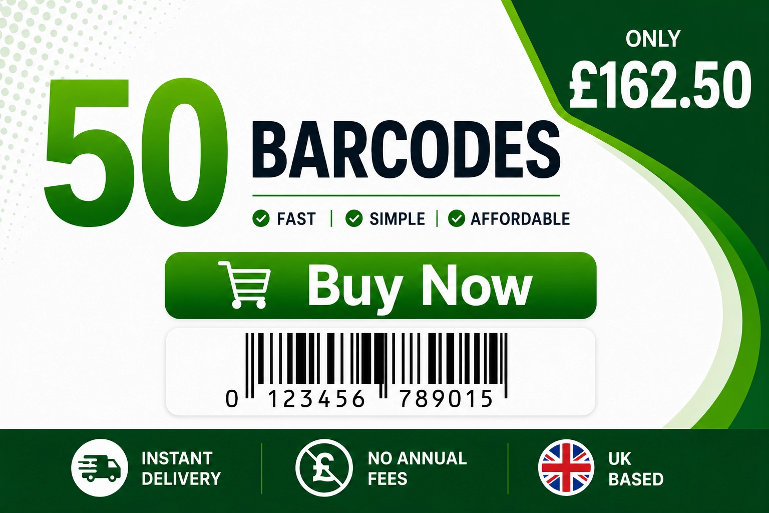 50 UK Barcodes